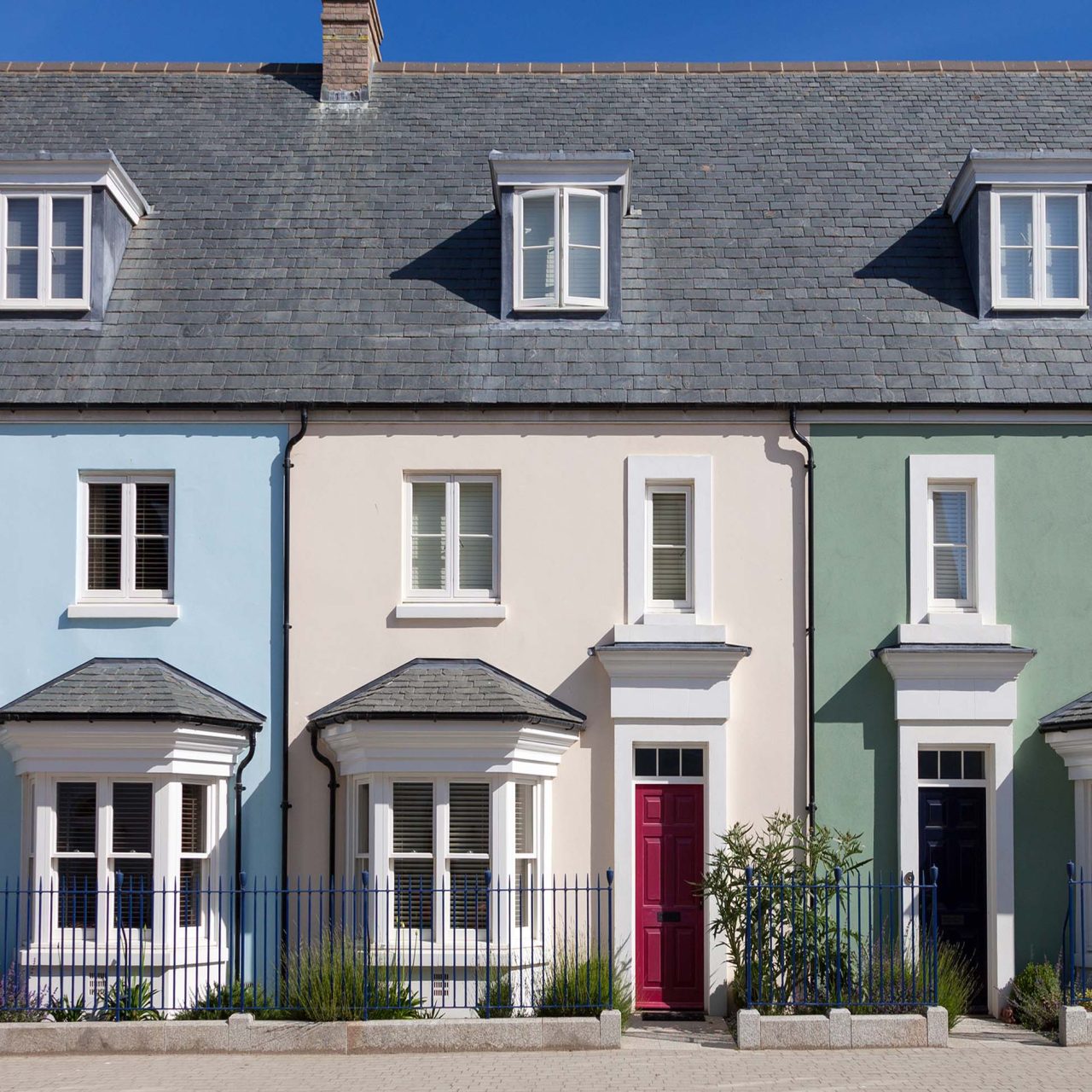 row of houses square